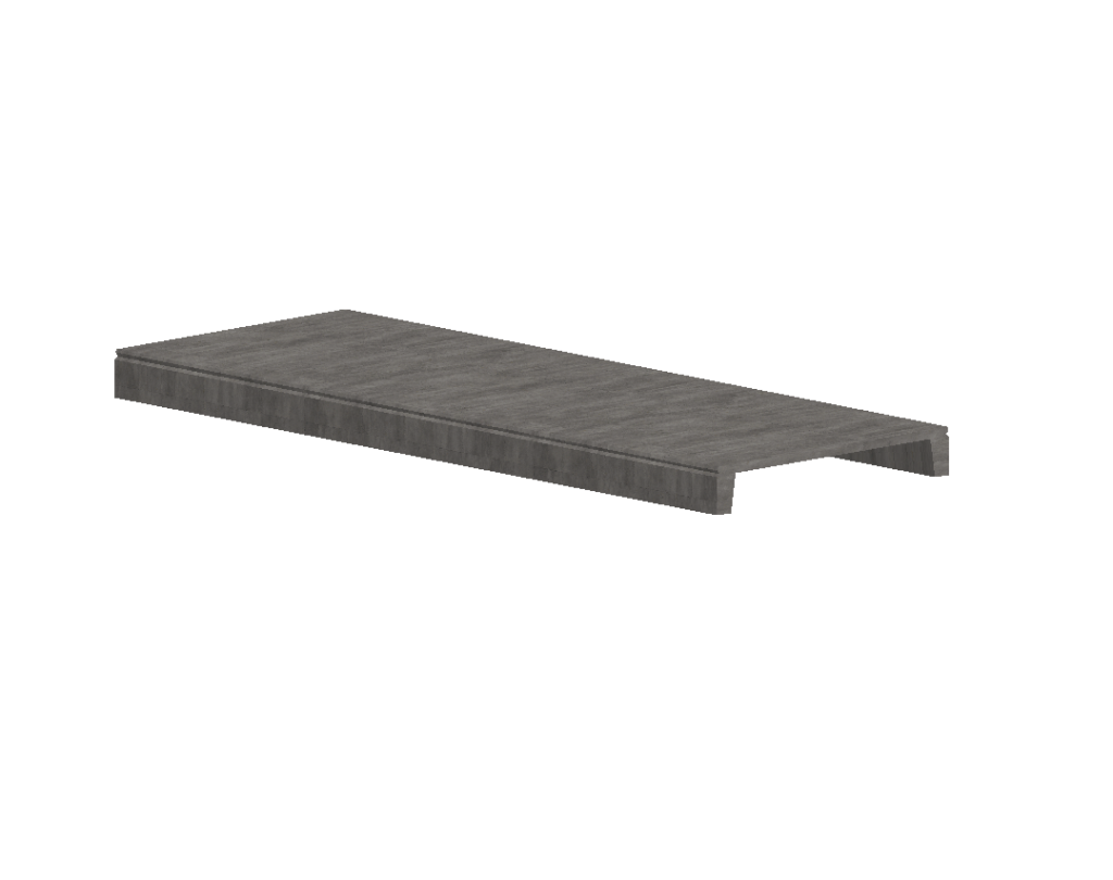 Produit plancher caisson en béton préfabriqué CIR PREFA, plan 3D