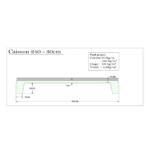 Produit plancher caisson en béton préfabriqué CIR PREFA, plan 240x30cm