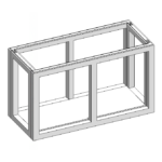 Représentation 3D d’un balcon simple en béton préfabriqué