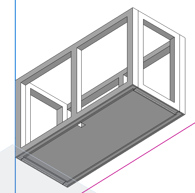 Modèle 3D d’un balcon préfabriquée en béton
