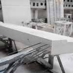 Bandeaux préfabriqués en béton avec armatures acier pour intégration sur chantier