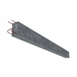 Modèle 3D d’une longrine en béton préfabriqué avec ferraillage visible