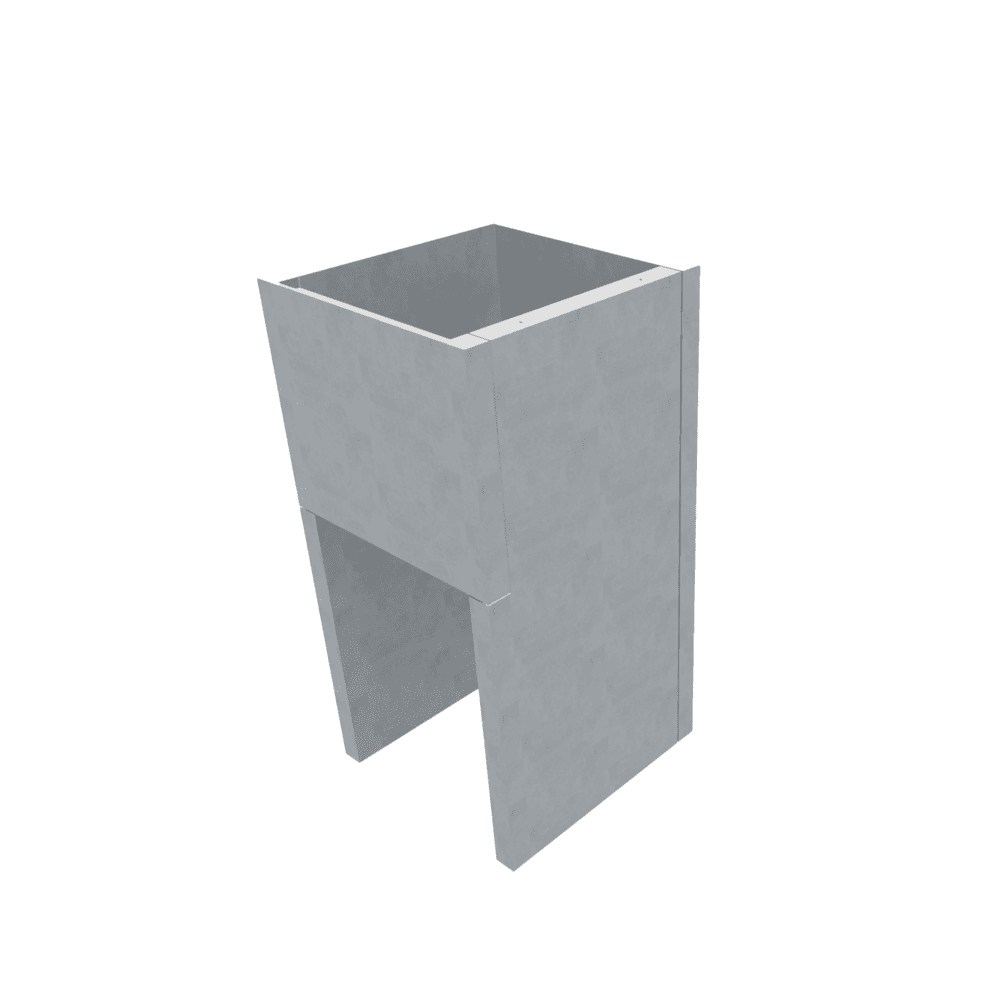 Module cage d'ascenseur en béton préfabriqué CIR PREFA, plan 3D