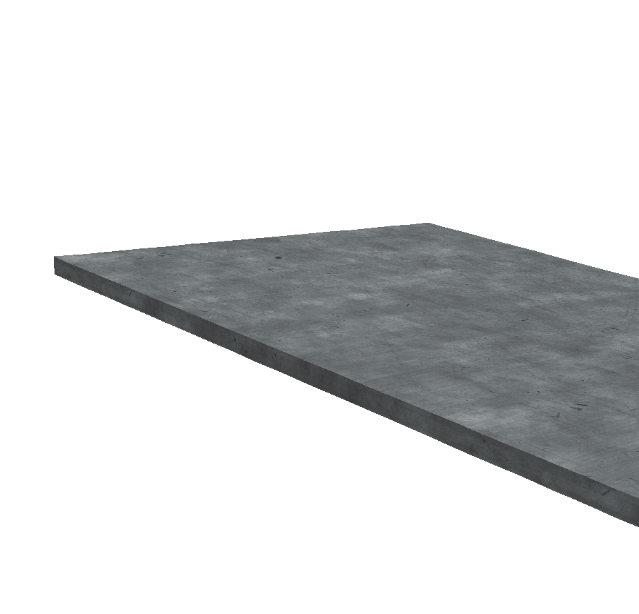 Zoom d'une prédalle en béton préfabriqué en rendu 3D